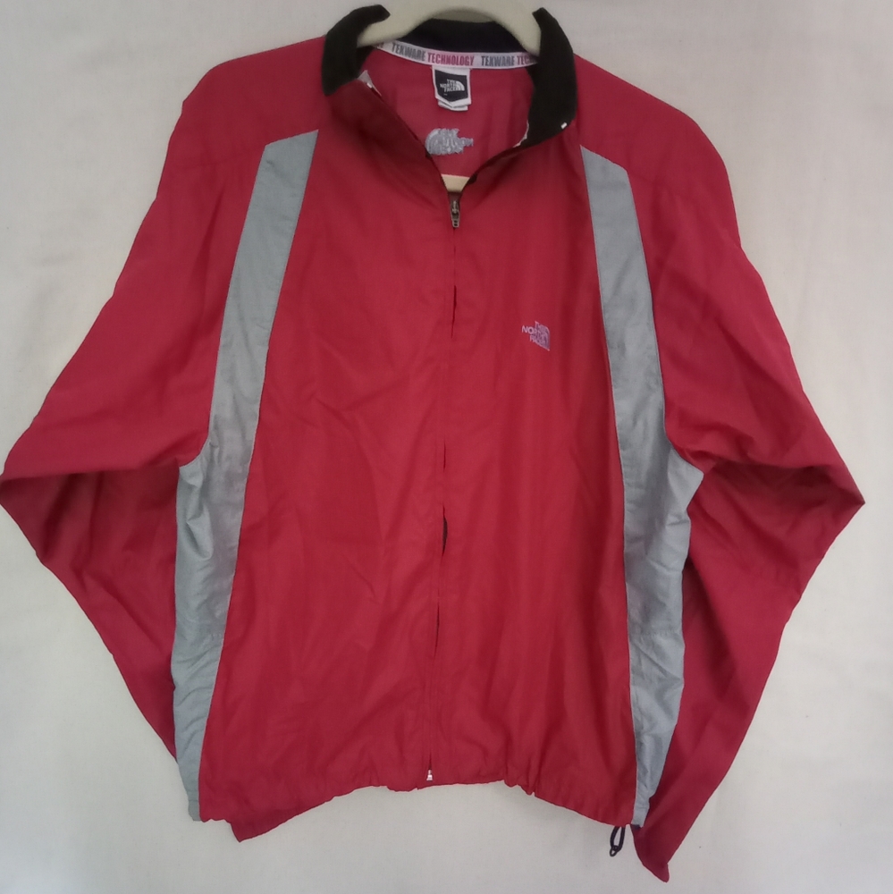 The North Face Men's Red and Gray Windbreaker Size Medium